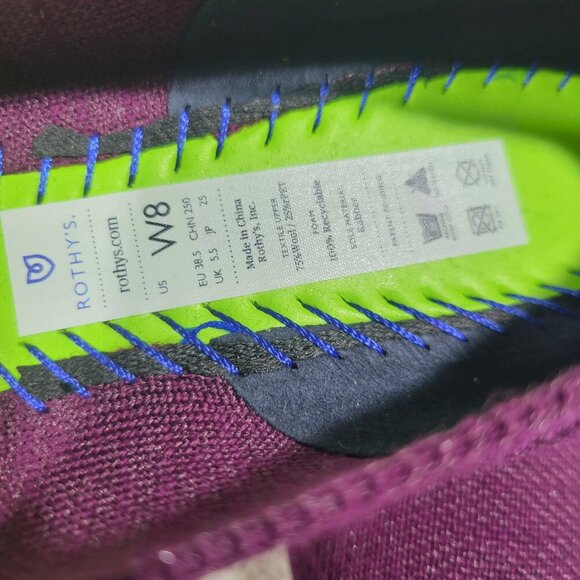 Rothy's The Merino Aubergine Purple Pointed Flat Shoes Women's Multiple Sizes - Picture 11 of 12